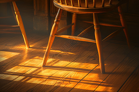 椅子被暖阳照耀图片