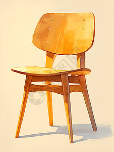 阳光映照下的木椅图片