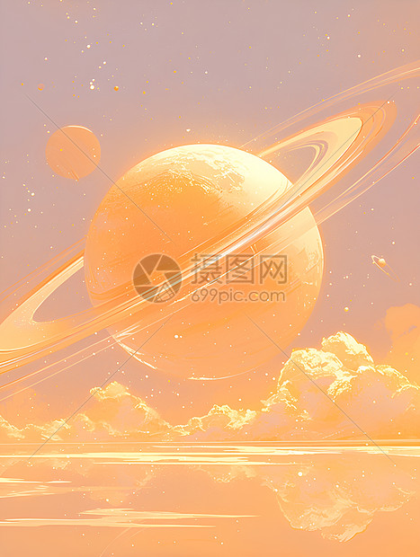 星空下的土星之旅图片