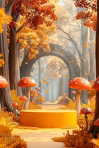 童趣森林蘑菇图片