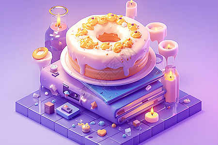 美味的蛋糕制作背景图片