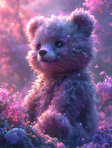 紫色的大熊图片