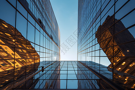 高楼建筑上的玻璃图片