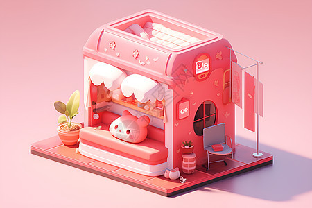 粉色玩具小屋图片