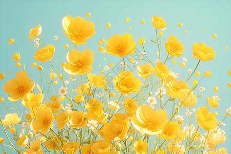 娇艳的黄色花朵高清图片