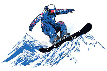 滑雪板运动者高清图片