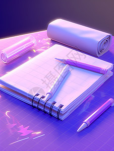 紫色笔记本图片