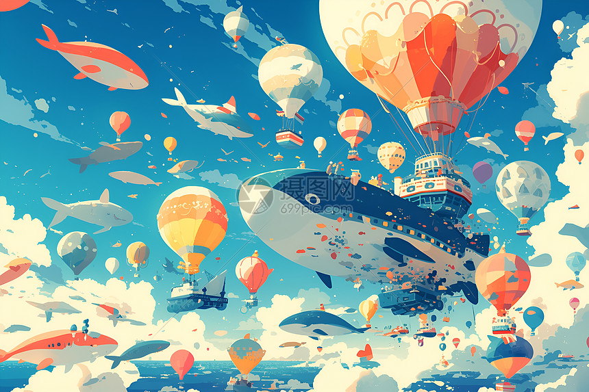 “梦幻海底世界热气球变幻奇幻潜艇”图片