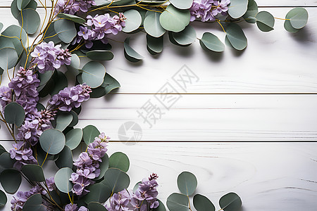 紫色艺术花环图片