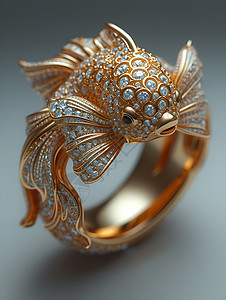 金鱼的戒指图片