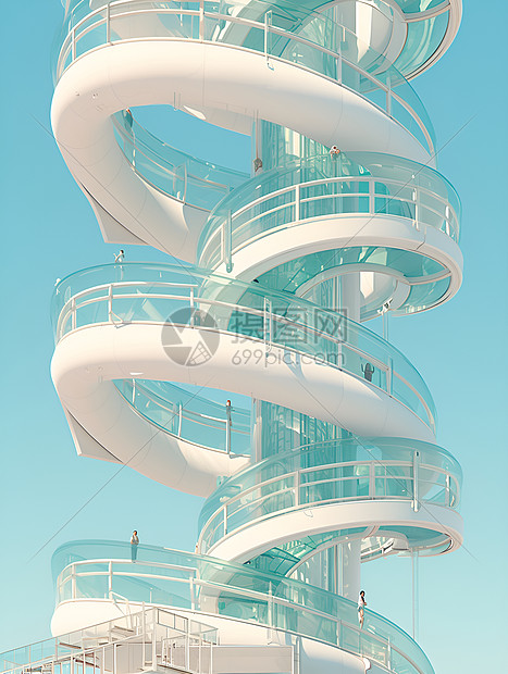 螺旋设计的阶梯图片