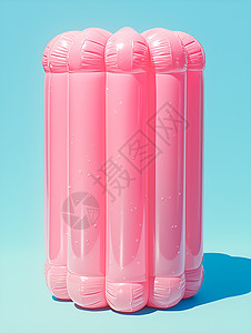 充气拱门粉色的气垫插画