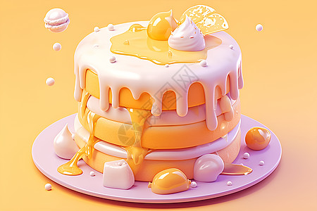 梦幻的蛋糕背景图片