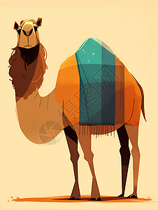 盖着毛毯的骆驼图片