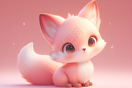 粉色狐狸图片