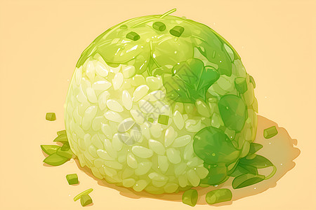 绿色小米球图片