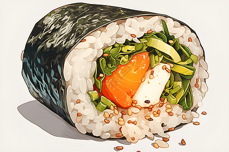 美味的食物寿司图片