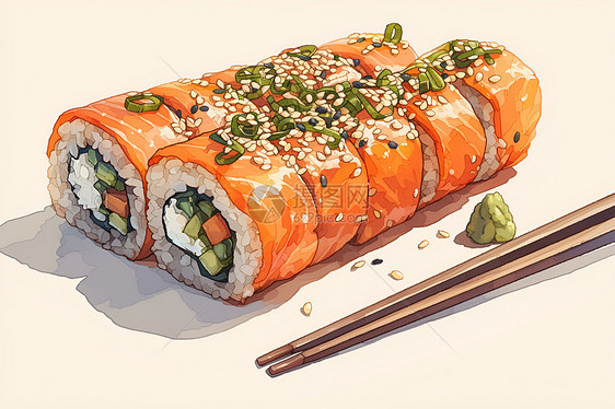 美味营养的寿司卷图片