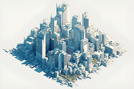 城市中的摩天大楼图片