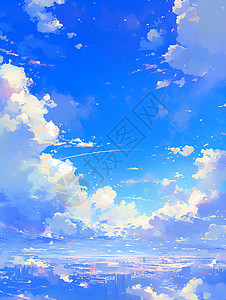梦幻的天空背景图片