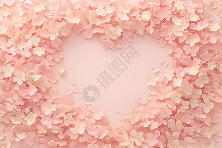 花瓣堆成的粉色背景图片