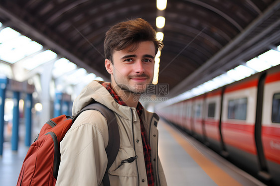 乘车远行的男人图片