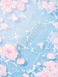 水面的花朵背景图片