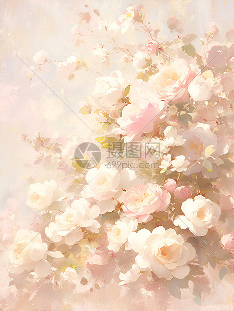 淡雅的鲜花背景图片