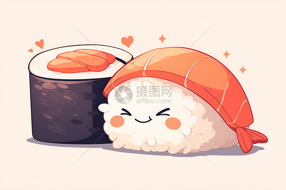 小巧可爱的寿司图片