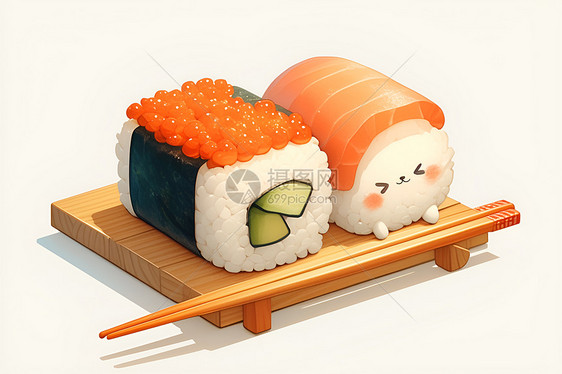 鲜美寿司艺术图片
