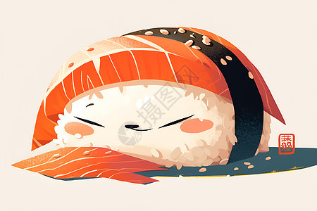 寿司涂鸦风格图片