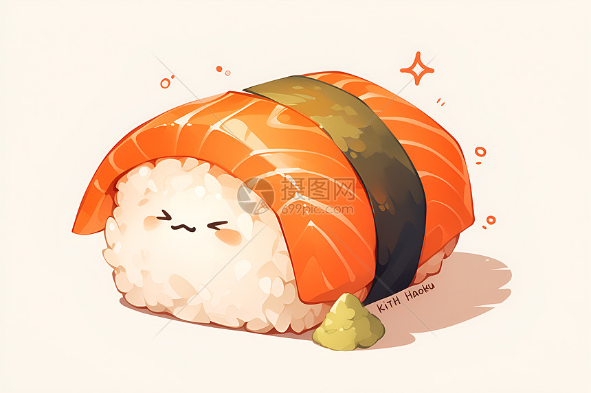 可爱寿司猫图片