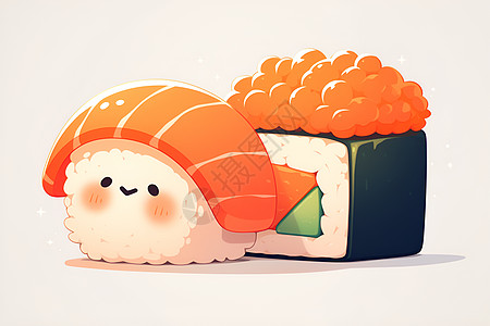可爱的寿司角色高清图片
