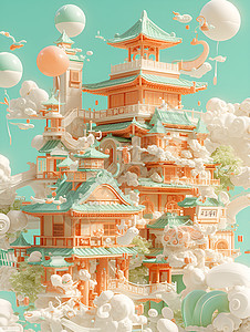 中式奇幻建筑图片