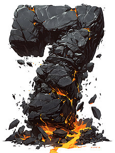 火山岩石构成的数字背景图片