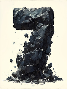 黑岩质感的数字岩石图片