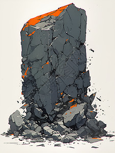 彩绘黑色岩石图片