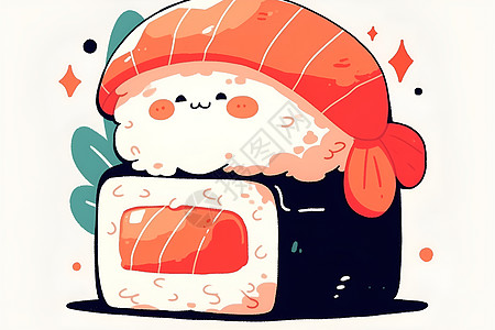 鲜虾寿司卷图片
