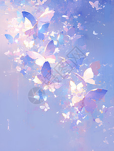纷飞的粉色蝴蝶图片
