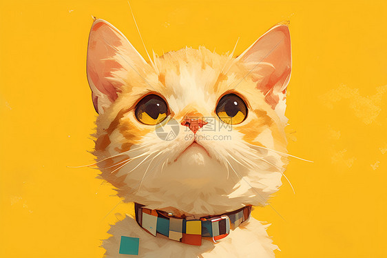 一只可爱的黄猫图片