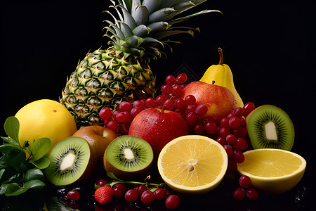 富有大量维生素的水果图片