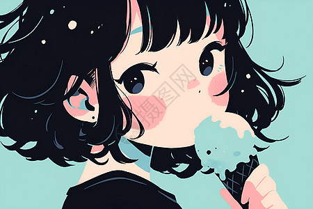 冰淇淋少女图片