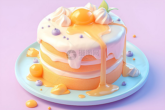 色彩艳丽的蛋糕图片