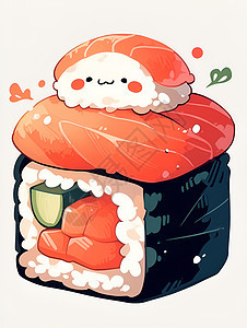 可爱寿司卷图片