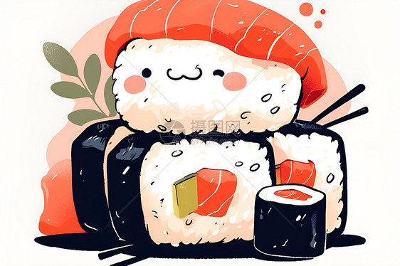 卡通寿司套餐图片