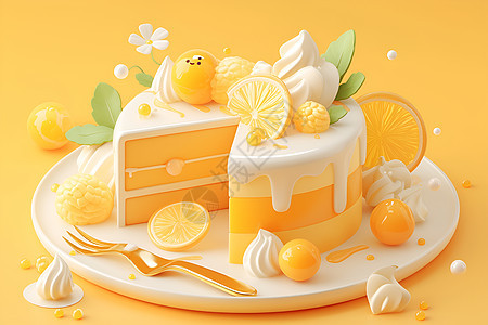 柠檬蛋糕图片
