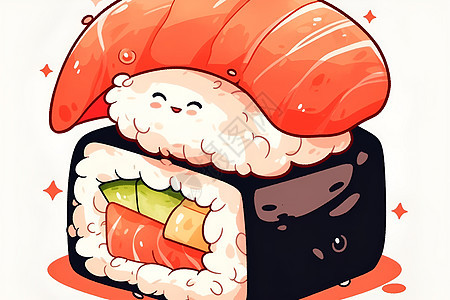 美味的可爱寿司图片