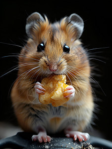 可爱仓鼠啃坚果图片