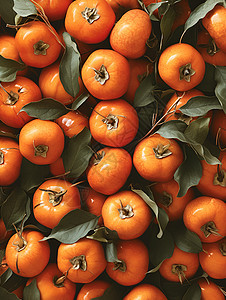 丰盛色彩的柿子图片