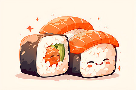 可爱又奇幻的寿司图片